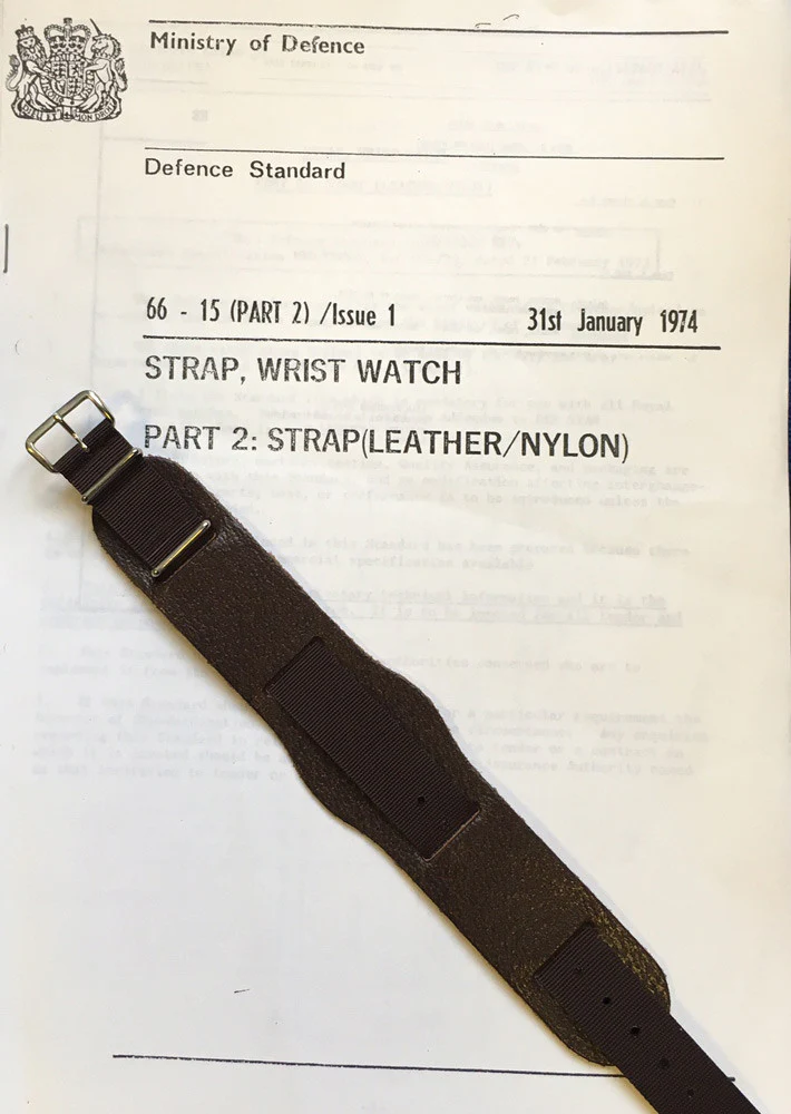 RAF-74 Leather / Nylon Watch Strap 18mm - Image 7